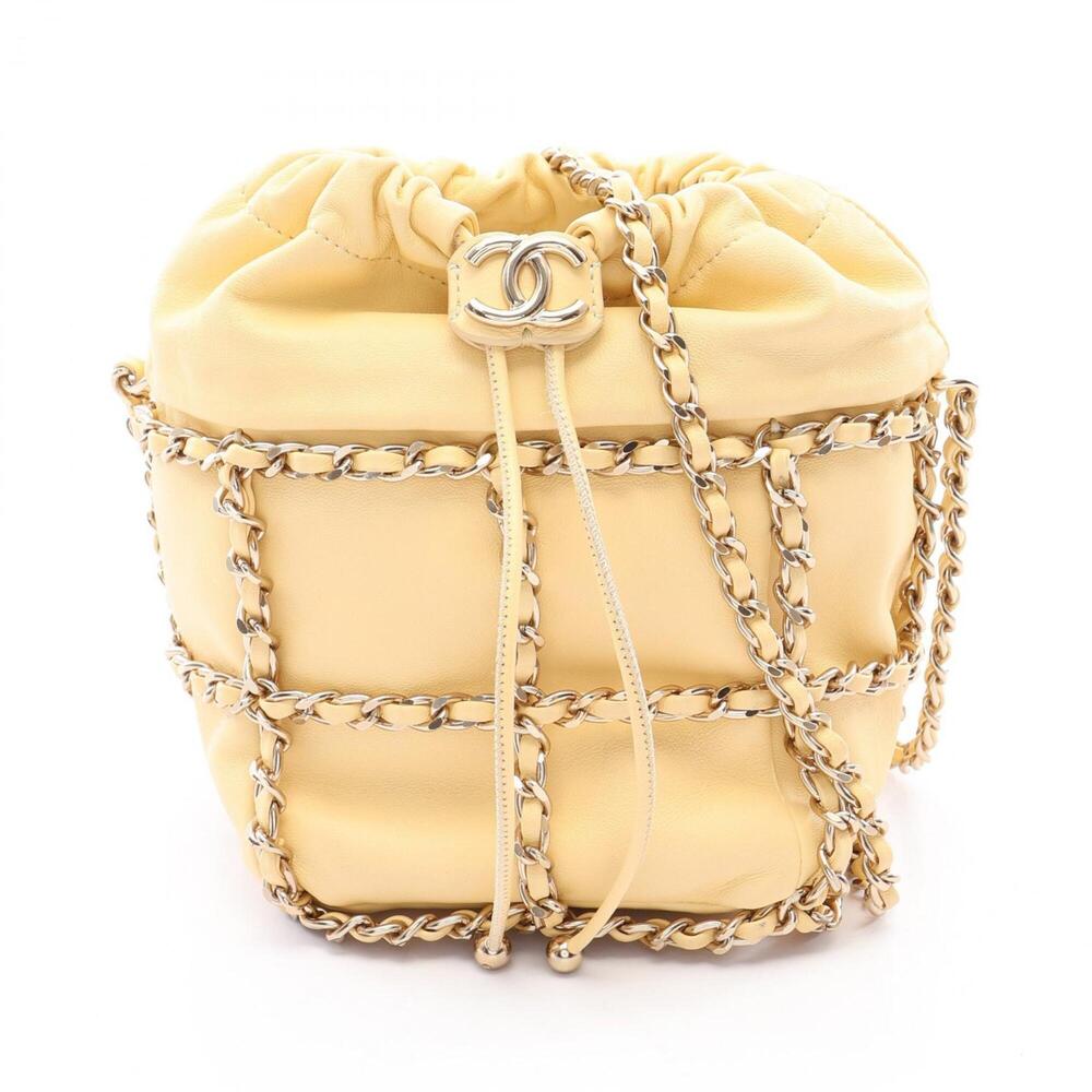 Chanel Coco Mark Drawstring Shoulder Bag/Handbag, Lambskin Leather, Women's, ...